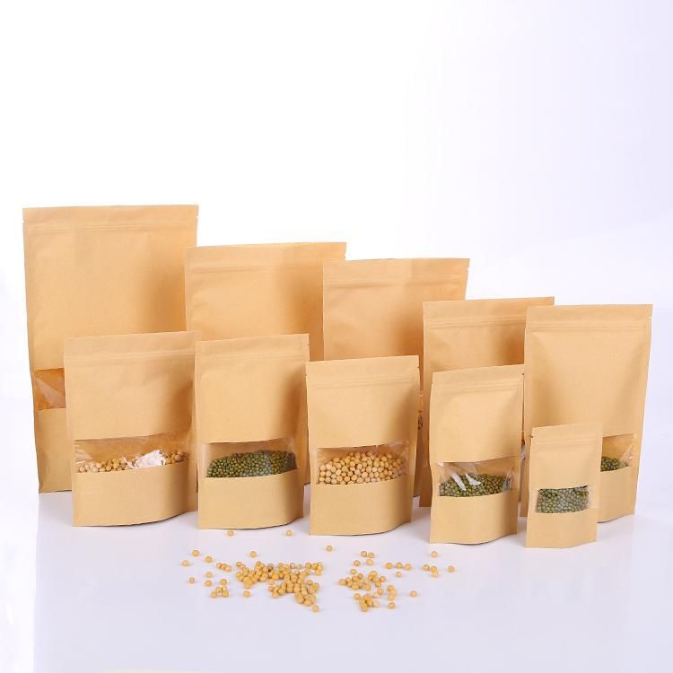 Kraft Packaging Bag for Food with Clear Window