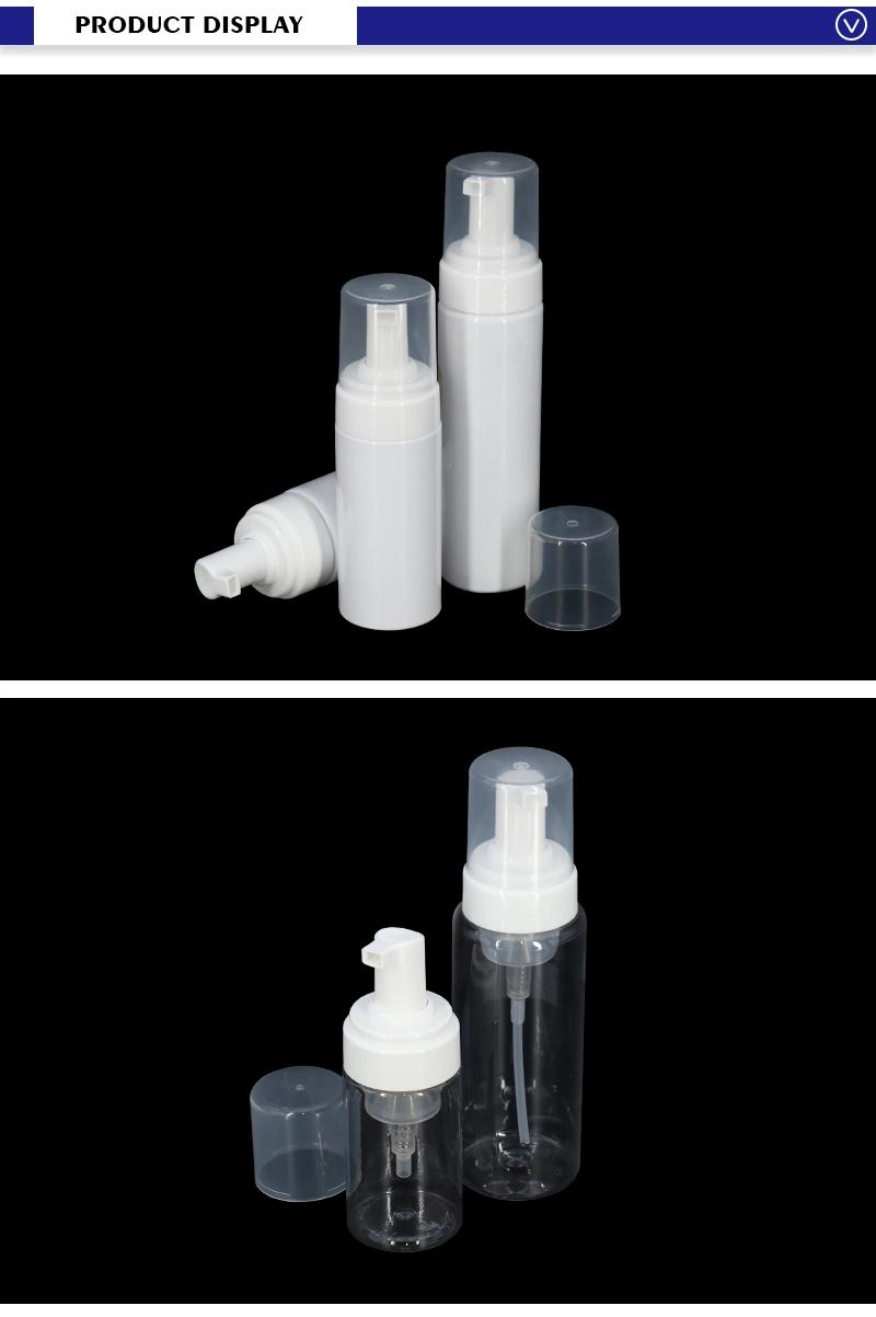Customs Made Transparent Pet Hand Soap Bottles with Foaming Pump 100ml 200ml