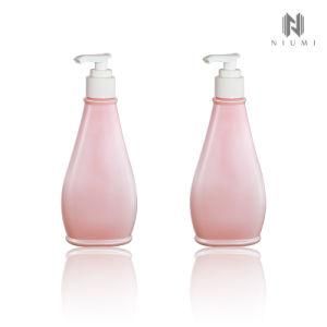 300ml Pink Pet Bottle Lotion Pump Shaped Bottle for Shampoo Shower Gel Conditioner Bottle