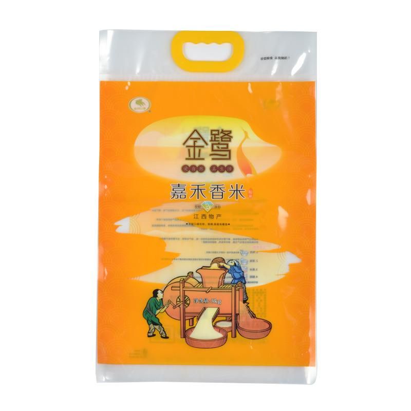 China Factory BOPP Laminated Woven Waterfroof Packaging Bag with Handle for Charcoal, Flour