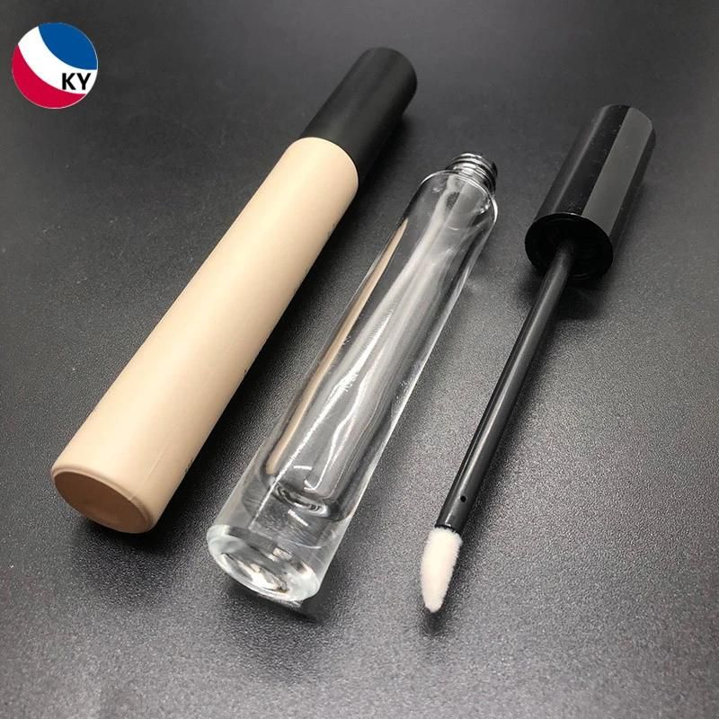 Wholesale Eyeliner Mascara Empty Round Lipstick Container Glass 10ml Cosmetic Lip Gloss Tubes