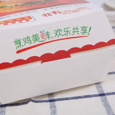 Customized Logo Color Degradable Paper Burger Disposable Food Fried Chip Box
