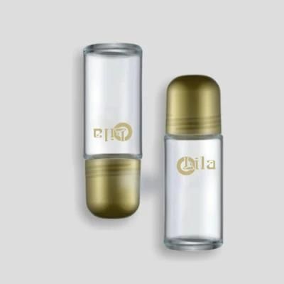 Small Round New Luxury Wholesale Cosmetic Plastic Packaging Bottles Essential Oil Roller Bottles with Roller Ball