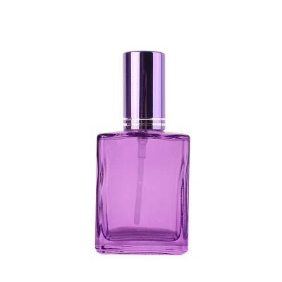 15ml Glass Bottle Colorful Perfume Refillable Bottle Glass Bottle Flat Square Liquid Spray Cosmetics Container