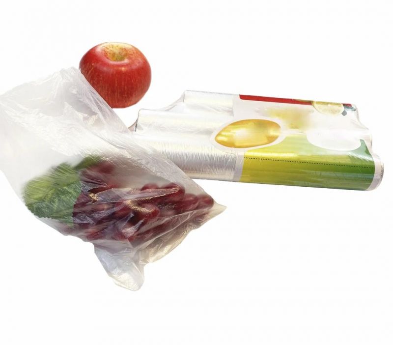 Customized Biodegradable PE Clear Bag Grocery Food Package Flat Bag