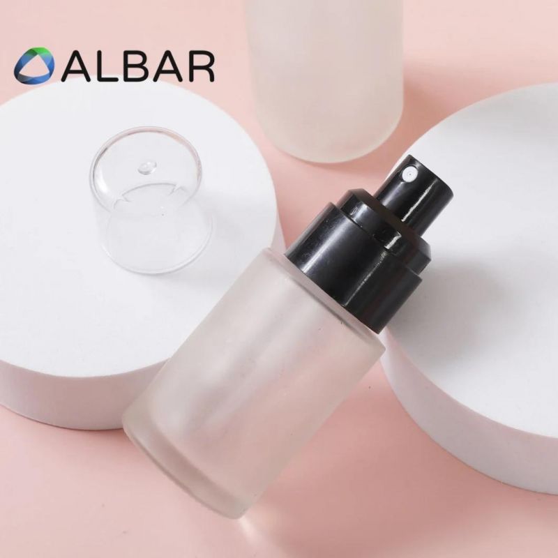 High Quality Slim Clear Round and Frosted Glass Bottles for Cosmetics Perfume Face Oil