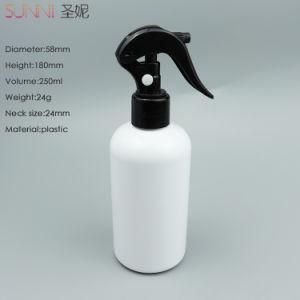 White Plastic Bottle Container, Black Mini Trigger Sprayer