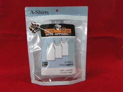 Custom Printed Plastic Ziplock T-Shirt Pouch Women Underwear Packaging Bag