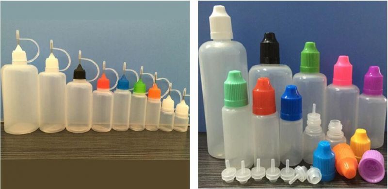 10ml 15ml 30ml 50ml 60ml 100ml 120ml Pet Plastic Squeeze Bottle/Clear Plastic Dropper Bottle /Clear Eliquid Plastic Bottles with Black Lid V3 E Liquid Bottle