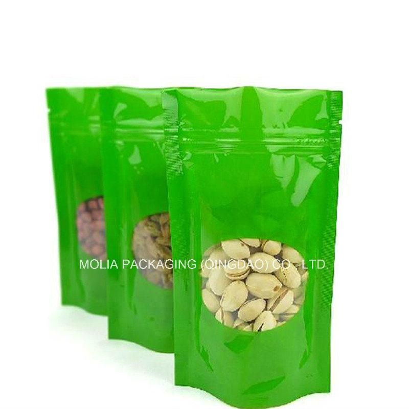 Clear Window Food Grade Plastic Bags Standing up Pouch Manufacturer