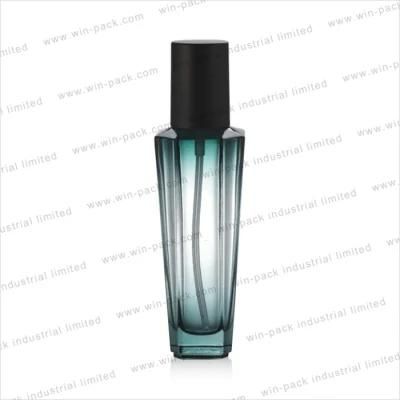 Gradual Skin Care Private Logo Lotion Glass Pump Bottle in Factory Price High Quality with Polygon Shape