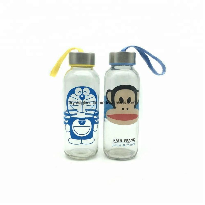 Custom Logo Printing Glass Water Bottle 300ml