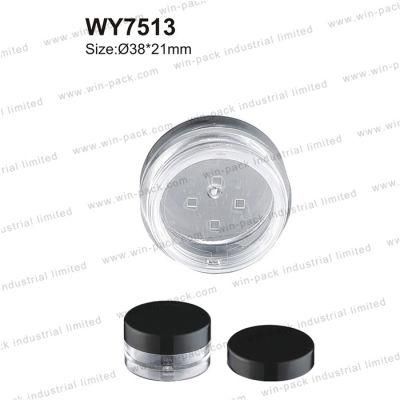 China Supply Transparent Round Loose Powder Case Make up Packing