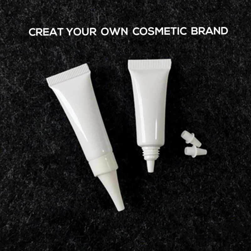 PE Plastic Matt Shiny Brown Matt Brown White Cream Soft Tube Cleanser Tube Hand Lotion Tube with Black Flip Lid