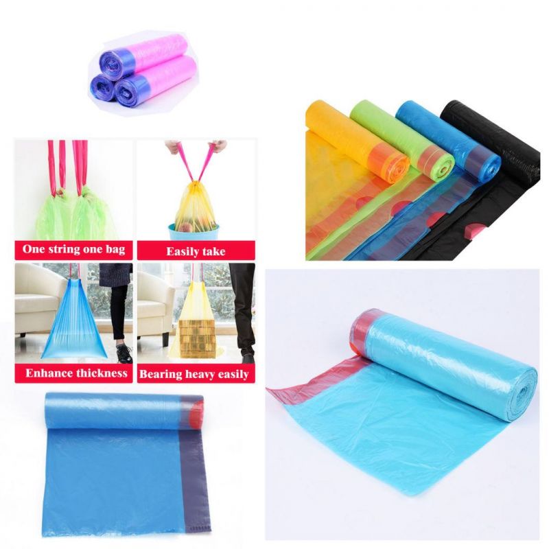 Different Color Plastic Drawstring Garbage Bag on Roll