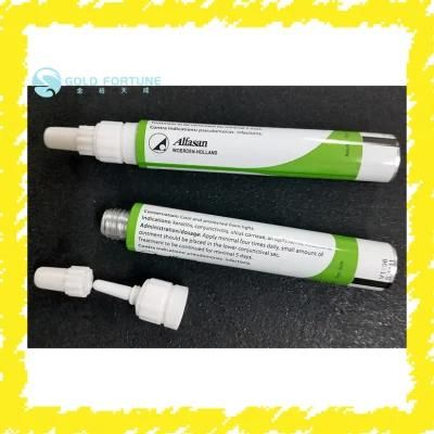 Pharmaceutical Package Tube Creme Vacinal Aluminum Collapsible Tube Package for Skin Burn Treatment/ 28mm 60g with Designed Screw Cap