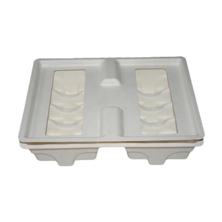 Custom Molded Paper Pulp Inner Packaging Box, Sugarcane Bagasse Box