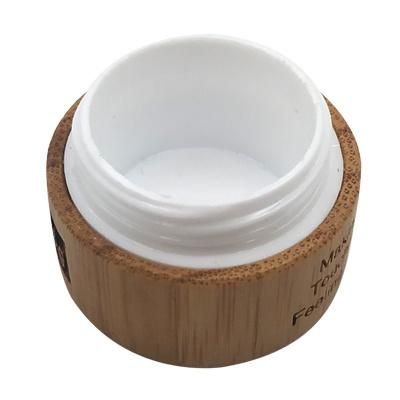 Bamboo PP Double Wall Plastic Jar with Gasket Inner Cosmetic Cream Jar 30/50/100/150/250g