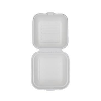 Biodegradable Disposable Bagasse Sugarcane Clamshell Box Food Packaging