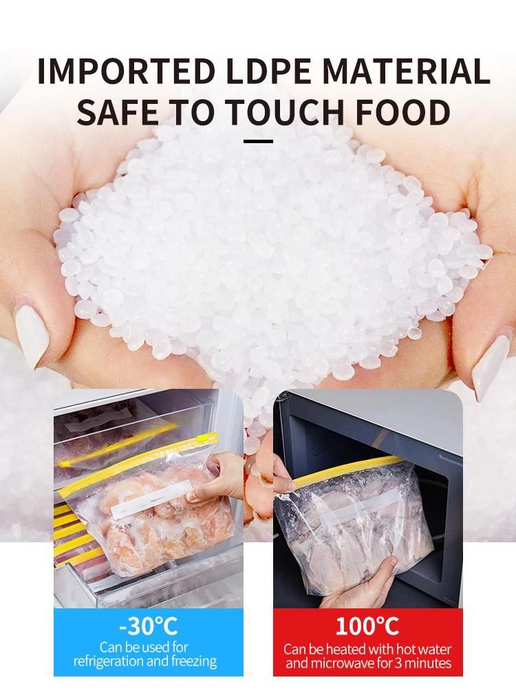 Household Eco Friendly Biodegradable PE Frosted Clothes Poly Customized Logo Printing Food Grade Ziplock Keep Fresh Storage Transparent Slider Plastic Bag