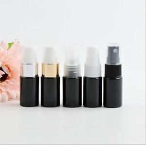 10ml Pet Plastic Black Mist Spray Bottle with Gold and Silver Mist Spray Head