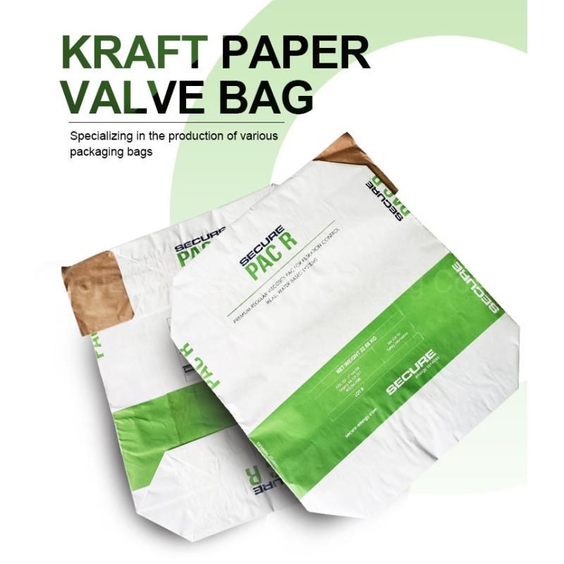 25K 50kg Automatic Filling Multi Layer Kraft Paper Cement Valve Bag