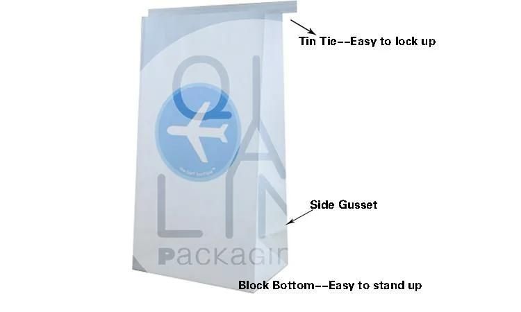 Logo Print Sharp Bottom PE Heat Sealing Medicine Cleaning Vomit Sickness Paper Bag