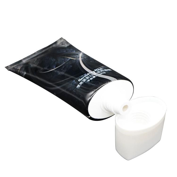 Black Squeeze Oval Cosmetic Packaging Tubes