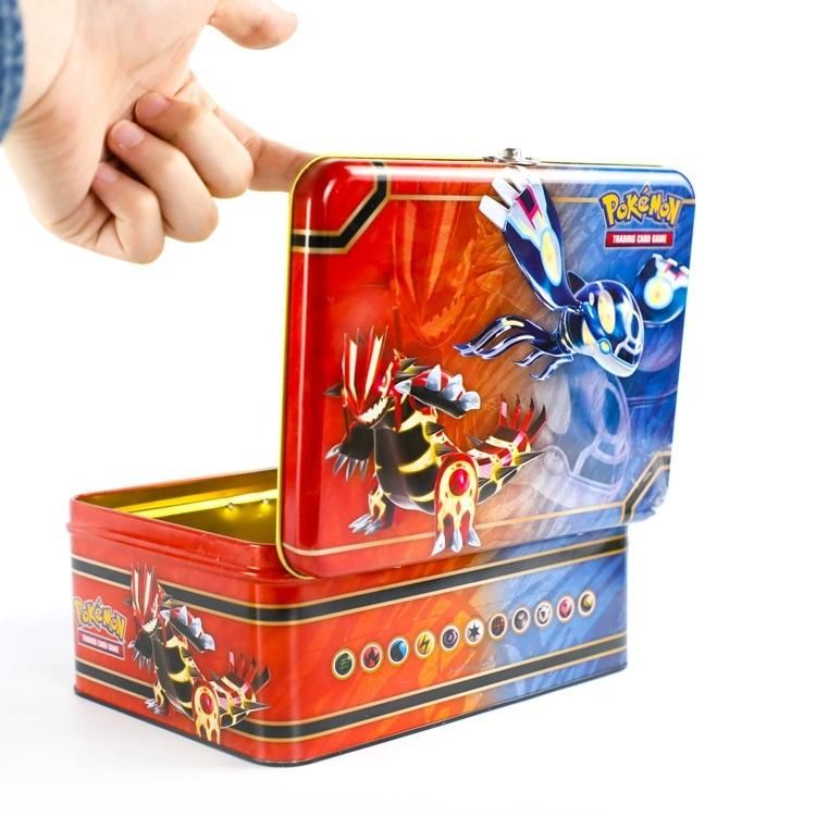 FDA Food Safe Metal Storage Box Pokemon Tin Lunch Box