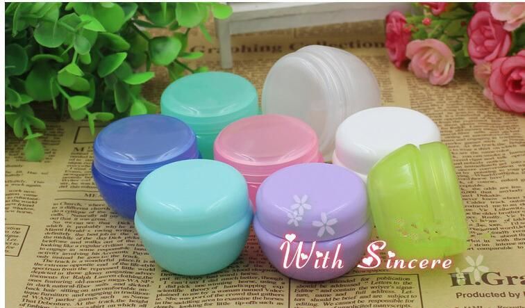 Refillable Bottles Plastic Empty Makeup Jar Pot Travel Face Cream/Lotion/Cosmetic Container 5g/10g/20g/30g/50g Random Color