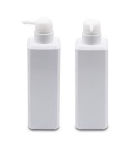 Empty Packaging Square Plastic Shampoo Bottle for Lotion Packaging 500ml PETG