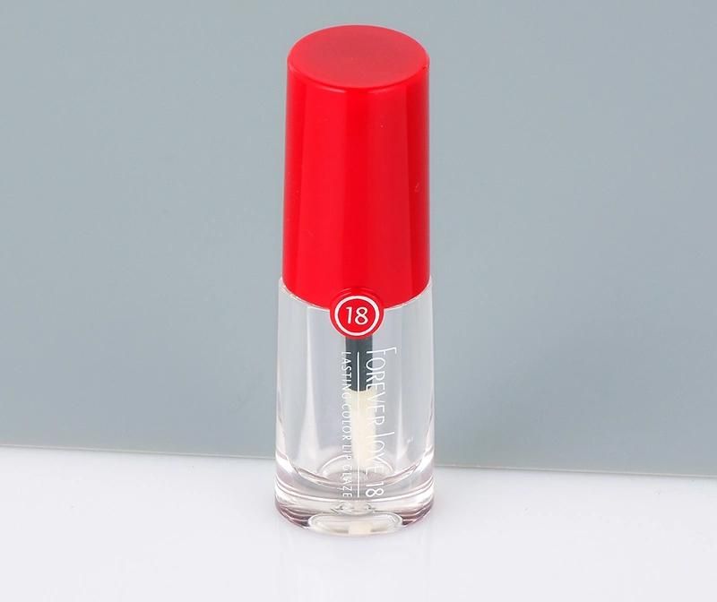 Top Seller 5ml Red Top Transparent Tubes Clear Plastic Lip Gloss Packaging Lip Gloss Tube