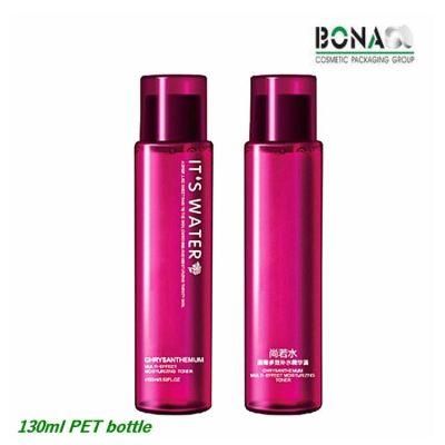 High Quality 130ml Red Round Pet Bottle for Toner