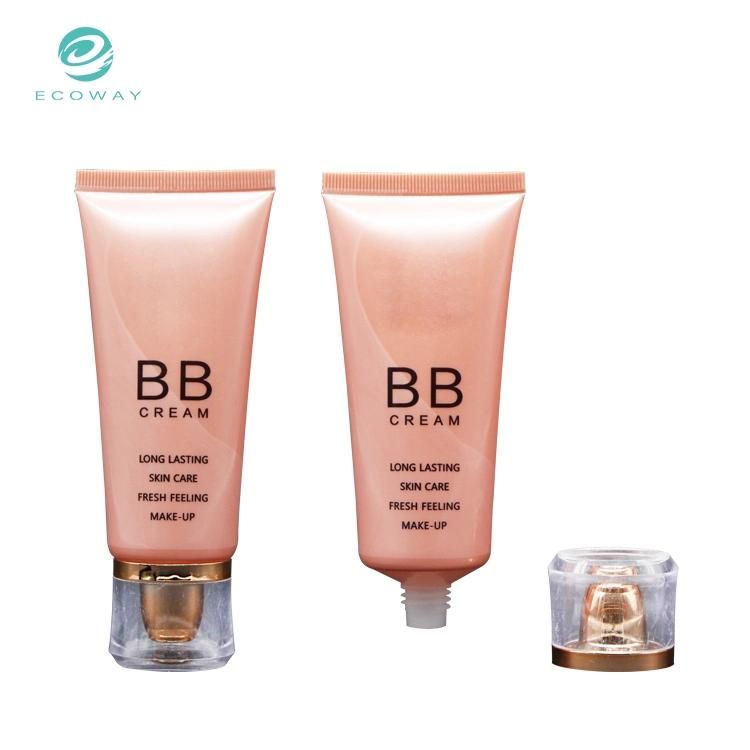 Empty Cosmetic Bb Cream Plastic Soft Tube with Acrylic Cap