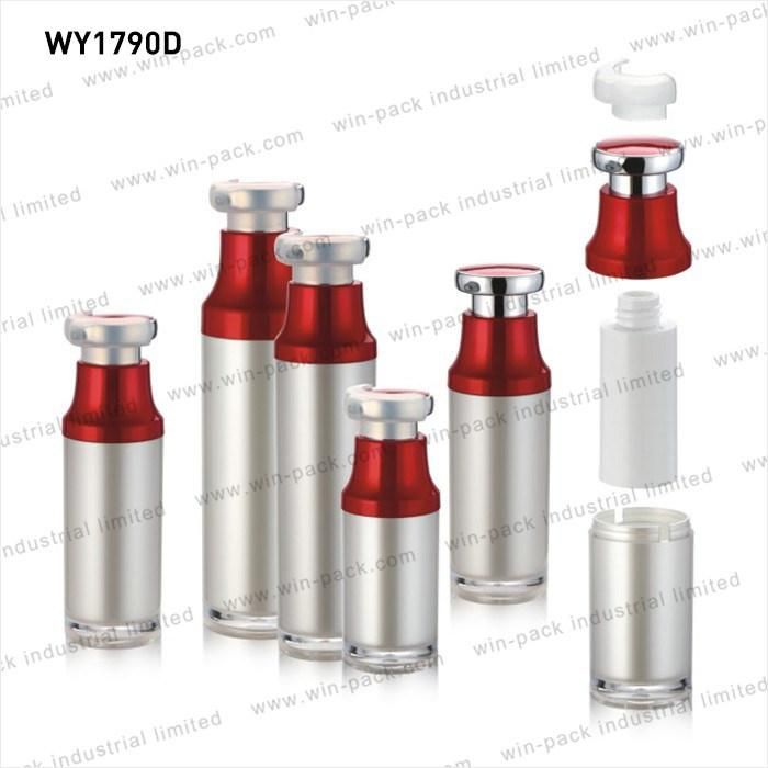 Winpack High Quality Painting Red Airless Cosmetic Pump Lotion Bottle 20ml 30ml 50ml 100ml