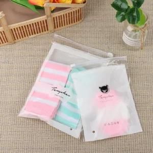 Socks Towel Children&prime; S Clothing Transparent Frosted PE Zipper Packaging Bag