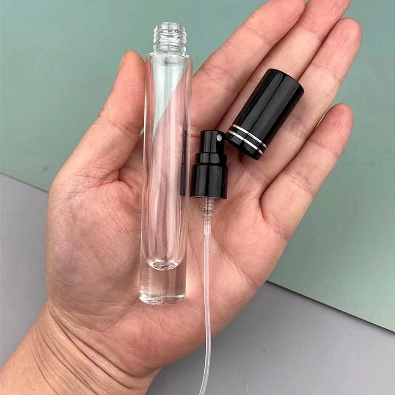 10ml Glass Fine Mist Spray Bottle Empty Cosmetic Jars DIY Vial Essential Oil Perfume Sample Sprayer Atomizer with Black Cap