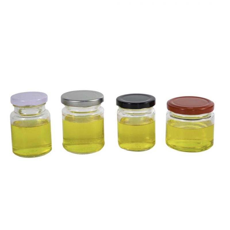 240ml/8oz Capacity Round Jam Jars Glass Storage Honey Pickles Chutneys Marmalade with Screw Gold Lid