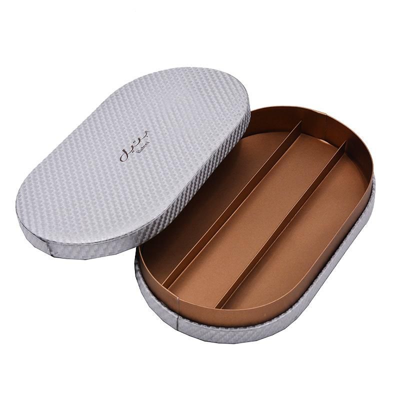 Customized Size Oval Shape Paperboard Lid and Base Gift Box