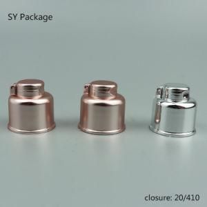 20/410 Rose Gold Plastic Jingle Cap Flip Top Cap for Cosmetic Packaging