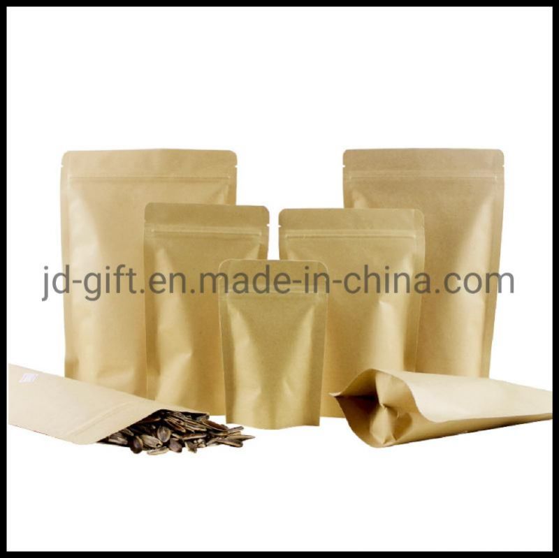 Wholesale Kraft +VMCPP Zipper Standing Package Bag for Rice, Beans, Dried Goods