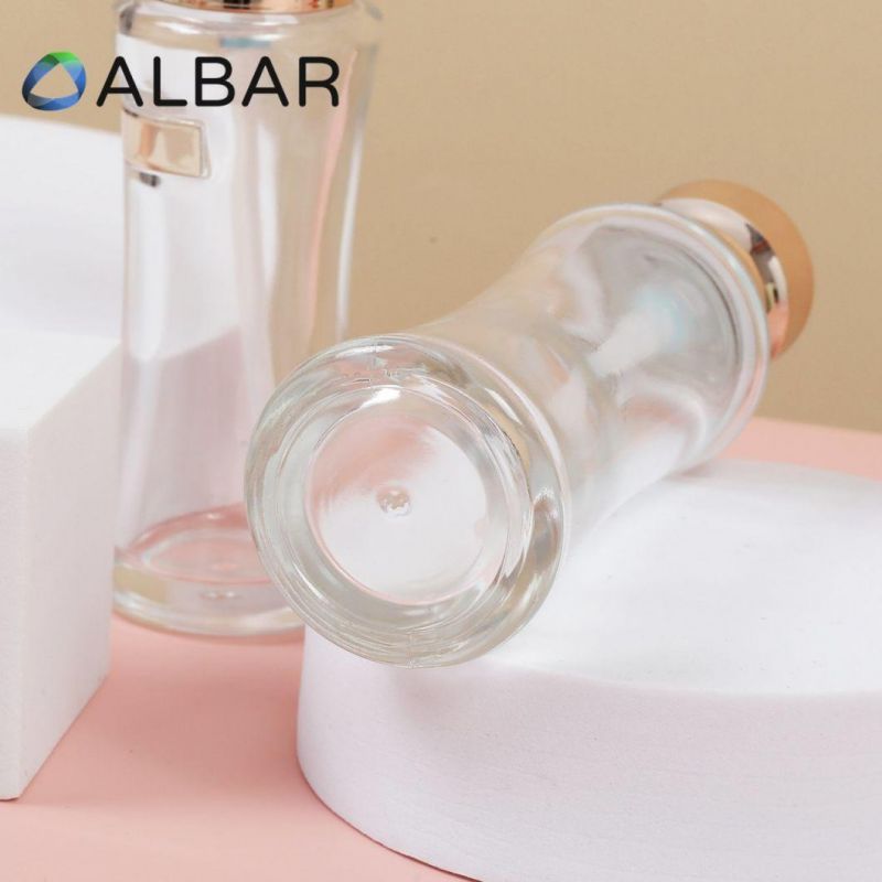 Narrow Waist Lotion Foundation Glass Bottles for Cosmetics and Makeups