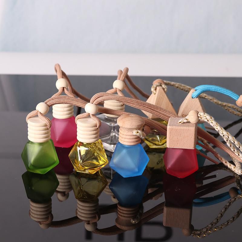 6ml Car Air Freshener Oil Diffuser Scent Fragrance Square Empty Glass Bottle