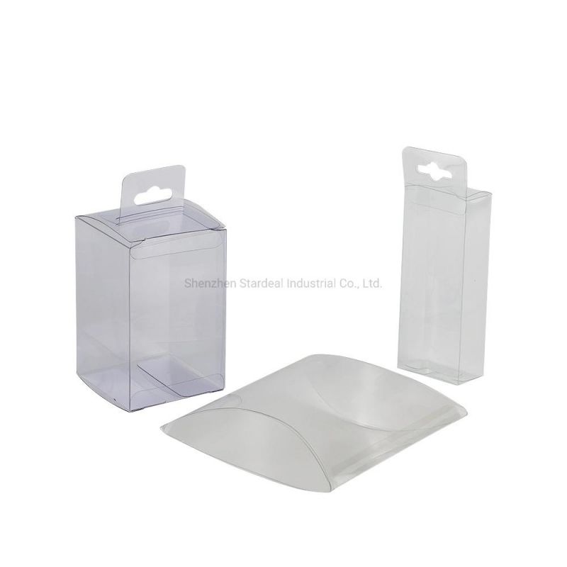 Custom Logo Clear Plastic Box Foldable Hanging Plastic PVC Packaging Box