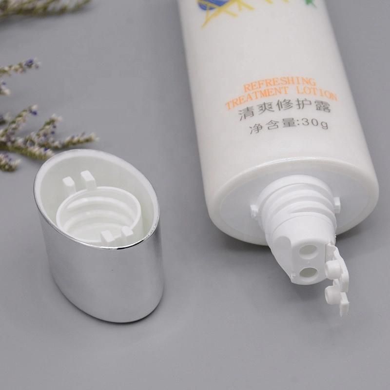 Dual Chamber Tube Empty Plastic Cosmetic Packaging Double Nozzle Tube