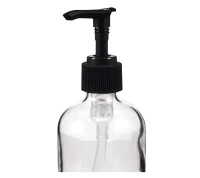 270ml 350ml 500ml Liquid Soap Dispensers with Stainless Steel Pump for Essential Oils Homemade Lotions Round Amber Glass