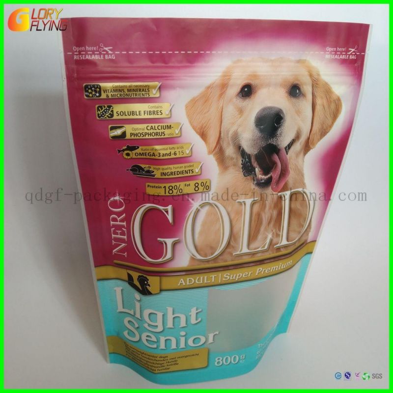 Pets Food Packaging/Stand up Zipper Pouch/Square-Bottom Plastic Bag/Printing Packing Bags.