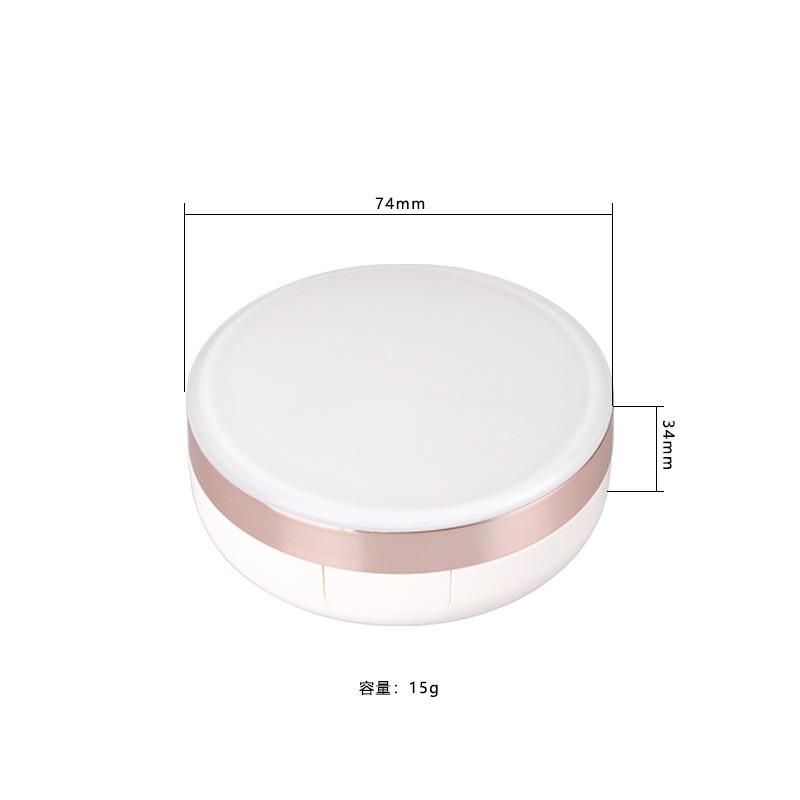 2021 New Fashion Korea White with Mirror Cosmetic Case Compact Powder Bb Cream Case for Makeup Packaging