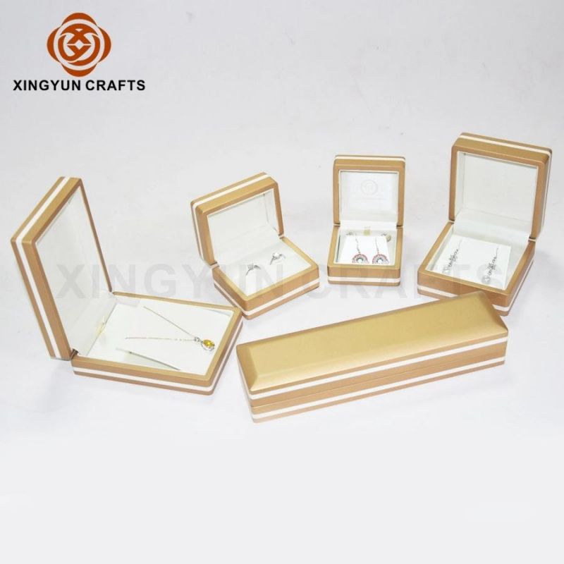 Wholesale Black Glossy Watch Necklaec Set Package Box Customizd Small Gift Packing Box