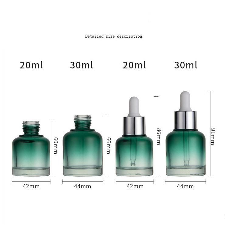 20ml 30ml Glass Bottle with Dropper Glass Cosmetic Container Essential Oil Bottle Short Fat Bottle